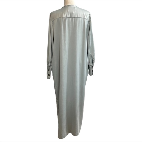 Club Monaco | Light Blue Satin Maxi Dress - Picture 2 of 4